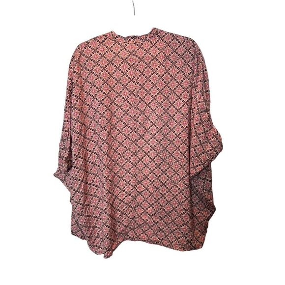 Victoria’s Secret Geometric Kimono Cardigan XS/S | Oversized Boho Cover-Up Pink - Picture 2 of 5